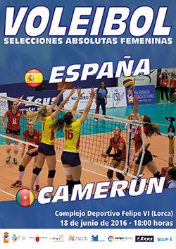 La Selección Española femenina de voleibol disputará el próximo sábado un partido amistoso contra Camerún en el Complejo Deportivo Felipe VI