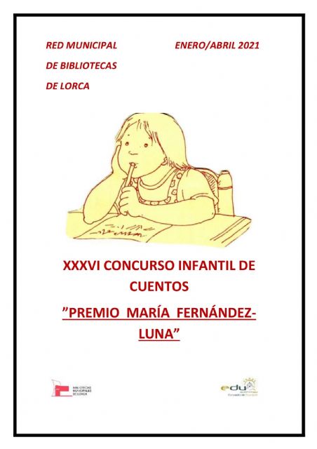 El Ayuntamiento de Lorca abre el plazo para participar en el XXXVI Concurso Infantil de Cuentos 'Premio María Fernández-Luna'