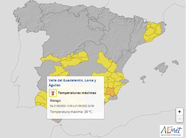 El Ayuntamiento de Lorca insiste en actuar con precaución ante el aviso por altas temperaturas previsto para hoy domingo
