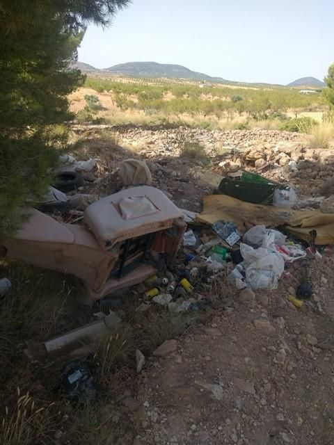 La concejalía de Medio Ambiente procede a la limpieza y recogida de 848 toneladas de residuos incontrolados en diferentes puntos de la pedanía lorquina de Avilés