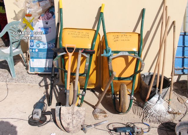 La Guardia Civil esclarece los robos cometidos en varias instalaciones municipales de Lorca