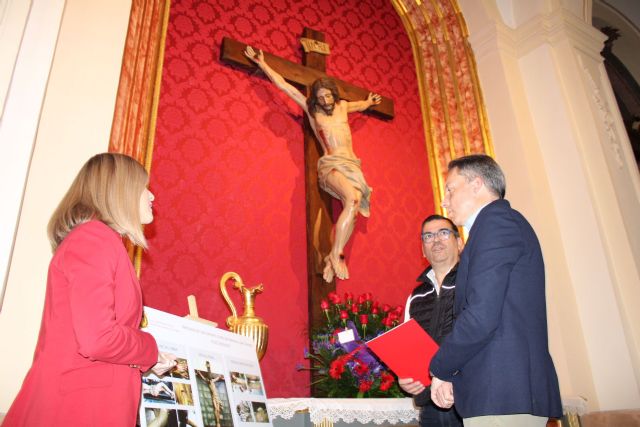 El Ayuntamiento restaura la talla procesional del Cristo del Misterio del Paso Morado de Lorca
