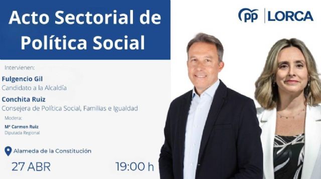 La Alameda de la Constitución acogerá esta tarde la presentación a colectivos sociales de las medidas del PP de Lorca en materia de política social
