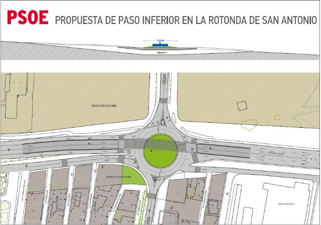 Mateos presenta el proyecto con el que acabar con los colapsos de tráfico que se producen a diario en San Antonio