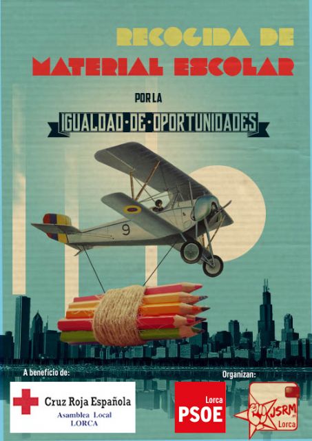 JJSS inicia una campaña de recogida de material escolar a beneficio de Cruz Roja Lorca