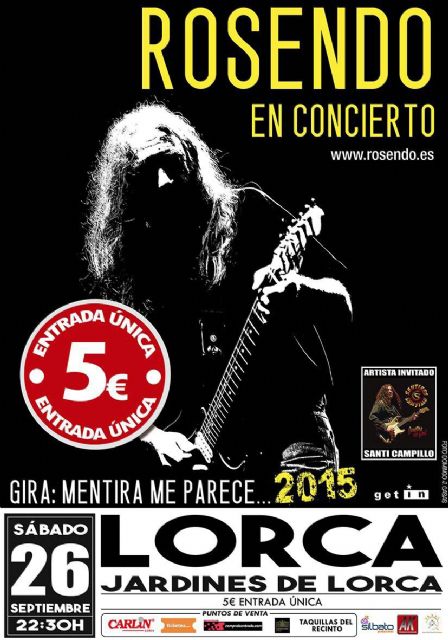 Santi Campillo acompañará a Rosendo en su concierto de este sábado por la noche en la Feria de Lorca