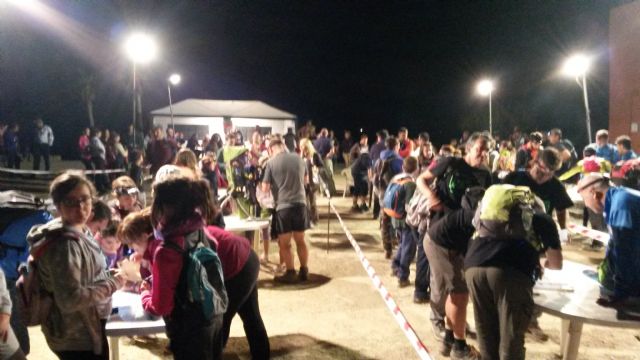 Más de 400 personas participan durante toda la noche en la tradicional Travesía de Montaña de los Juegos Deportivos del Guadalentín