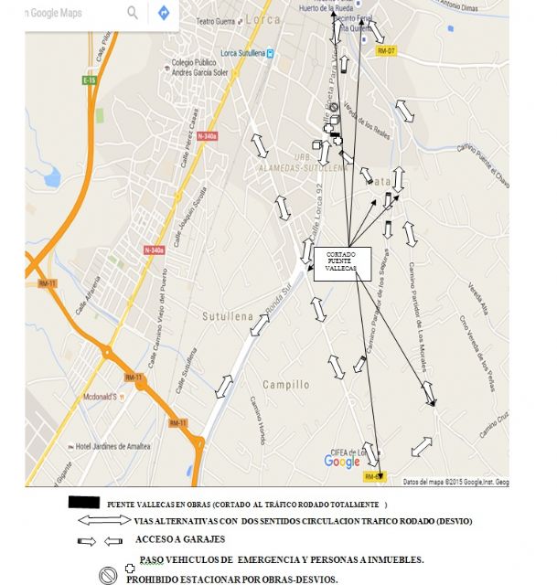 Corte al tráfico rodado puente vallecas,  con motivo  de obras rehabilitación y ampliación ronda sur, el próximo  jueves dia 10 diciembre  de 2015, desde 9 horas