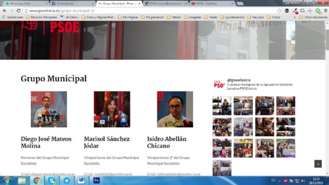 El PSOE de Lorca estrena su nueva web completamente integrada con las redes sociales