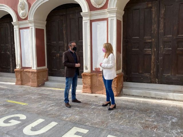 El Ayuntamiento de Lorca acomete trabajos para acabar con las humedades que afectan al edificio del Teatro Guerra
