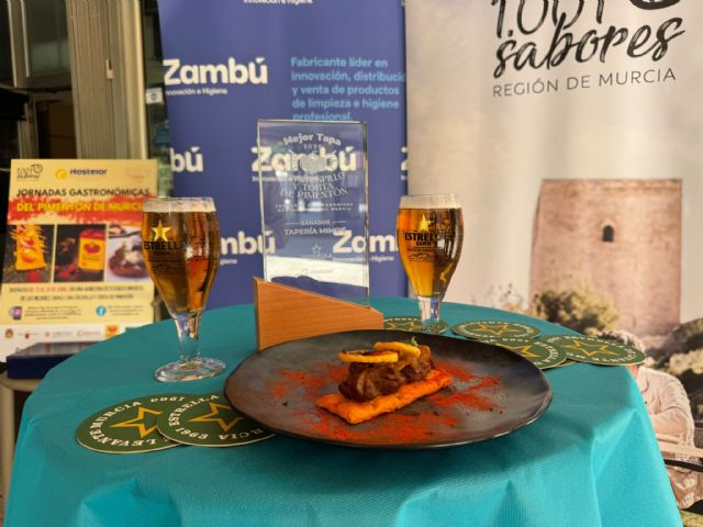 Tapería Mimo´s, ganador de las cuartas Jornadas Gastronómicas del Pimentón Murciano D.O.P con una carrillada en salsa Oporto sobre base de crespillo
