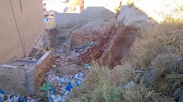 IU-V exige actuaciones sobre la inestabilidad del terreno en los barrios altos de Lorca