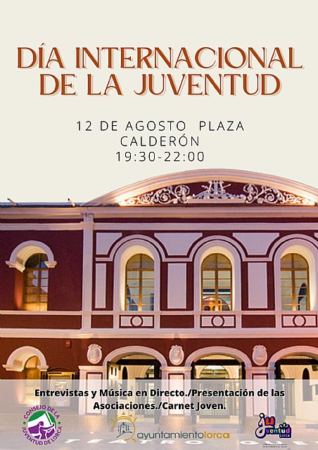 El Consejo de la Juventud de Lorca celebra el Día de la Juventud con música y actividades en la plaza Calderón de la Barca
