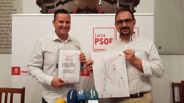 El PSOE presenta 40 alegaciones para crear un transporte urbano 'moderno, atractivo y útil' adaptado a las necesidades de los lorquinos