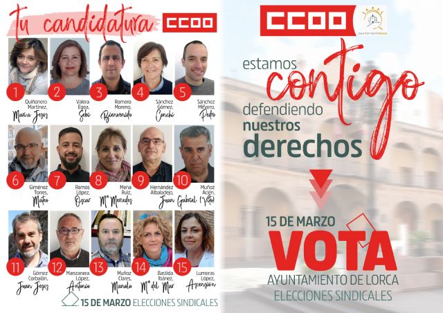 Comunicado CCOO Ayuntamiento de Lorca