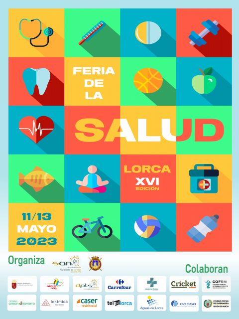 La XVI Feria de la Salud de Lorca se celebrará del 11 al 13 de mayo, en la Alameda de la Constitución, con la realización de pruebas médicas, actividades deportivas y talleres