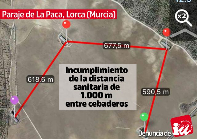 IU-Verdes muestra la otra cara de la ganadería intensiva en las Tierras Altas de Lorca