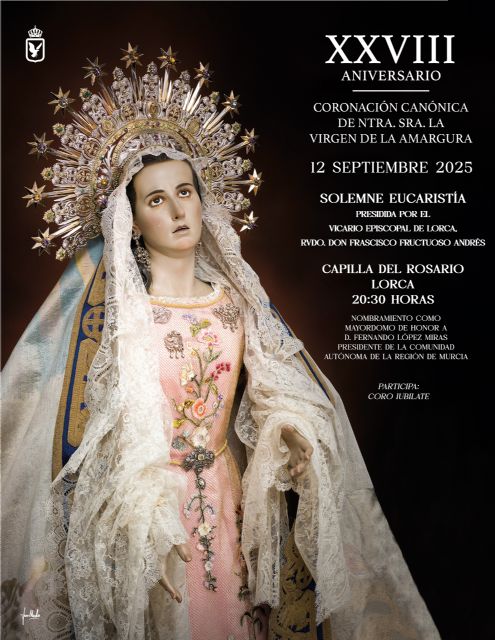 El Paso Blanco celebra el XXVIII Aniversario de la coronación de la Virgen de la Amargura