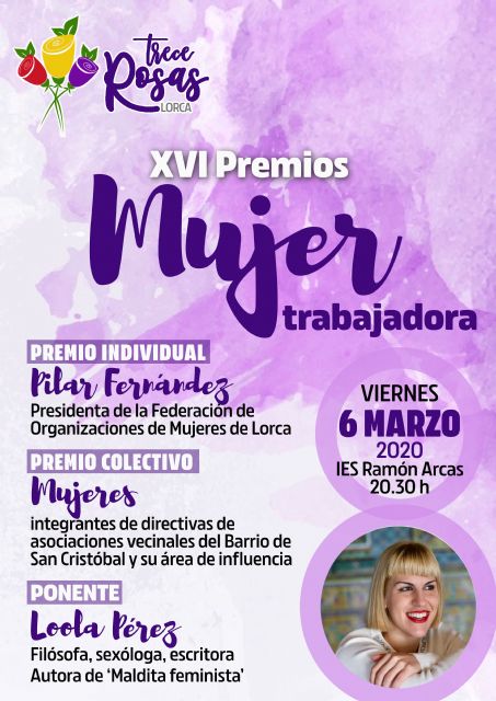 Pilar Fernández y las mujeres directivas de las asociaciones vecinales del Barrio y su entorno, premios Trece Rosas 2020