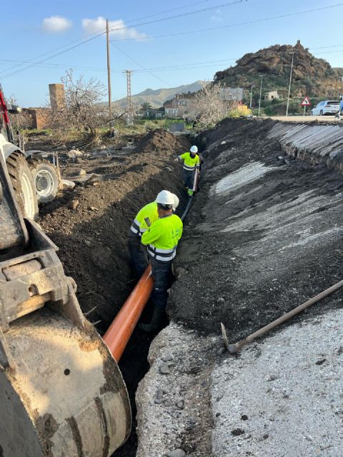 El Ayuntamiento de Lorca finaliza la reparación de la red de agua potable en Ramonete tras las averías causadas por las lluvias