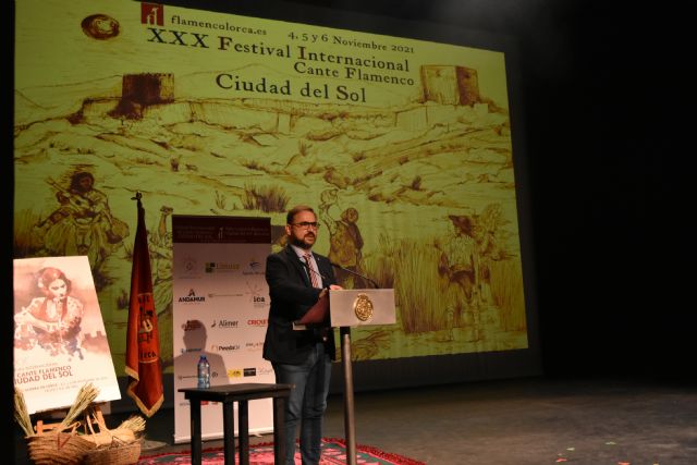 El alcalde de Lorca pregona el XXX Festival Internacional de Cante Flamenco 'Ciudad del Sol' destacando 'la capacidad de fusión de este arte para actualizarse sin perder sus esencias'