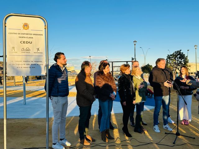 El alcalde de Lorca inaugura el primer Centro de Deportes Urbanos (CEDU) al aire libre de la Región de Murcia junto a la Ronda Central