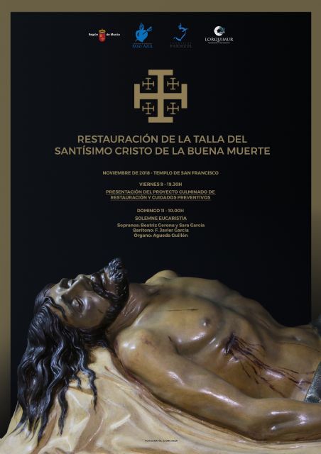 El Paso Azul conmemora la finalización del proceso de restauración de la talla del Stmo. Cristo de la Buena Muerte el próximo fin de semana