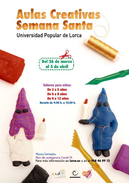 La Universidad Popular pone en marcha una nueva edición del programa 'Aulas Creativas de Semana Santa' para niños y niñas de entre 3 y 11 años