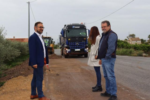 El Ayuntamiento de Lorca inicia los trabajos para la construcción de un nuevo carril bici en el camino Puente del Chavo entre La Pulgara y Marchena