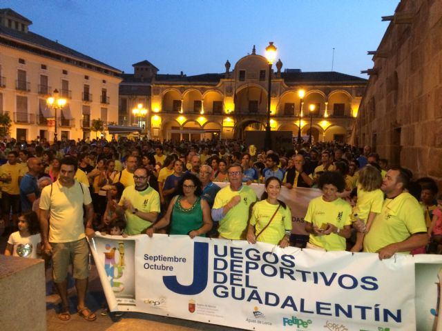 1.540 personas inauguran los Juegos Deportivos del Guadalentín caminando por las calles de Lorca