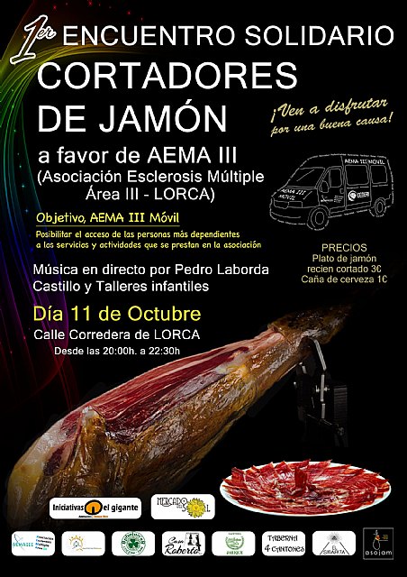 I Primer encuentro solidario de cortadores de jamón en Lorca