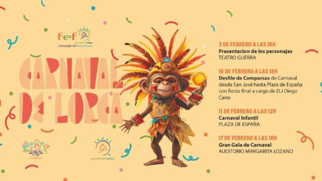 Lorca acogerá este sábado el Gran Desfile de Carnaval con la participación de 20 comparsas y más de 1.800 figurantes