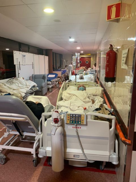 IU-Verdes denuncia que pacientes del Rafael Méndez llevan tres días en un pasillo esperando a ingresar en planta