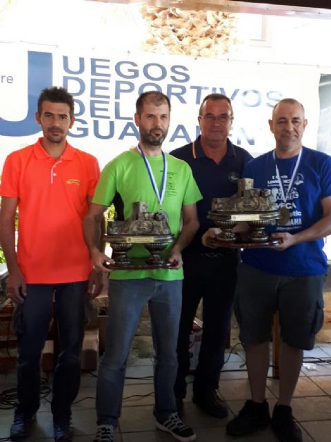 El Certamen Ciudad de Lorca de Pesca Deportiva reúne a 68 parejas en un vigésimo aniversario de récord