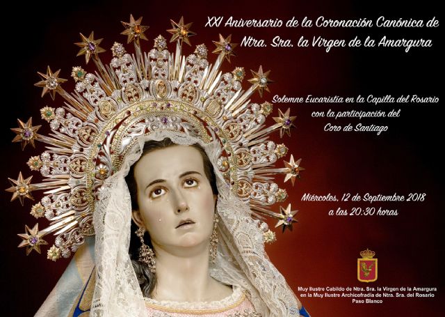 El Paso Blanco celebra el XXI Aniversario de la coronación de la Virgen de la Amargura