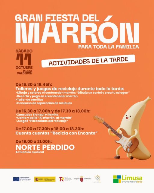 Limusa convertirá este sábado la Plaza Calderón en una 'Fiesta Infantil del Contenedor Marrón' para impulsar el reciclaje orgánico entre los más jóvenes