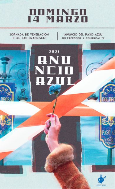El Paso Azul celebrará el tradicional 'Anuncio Azul' con una jornada de veneración en la iglesia de San Francisco el próximo domingo 14 de marzo, de 11 a 14 horas