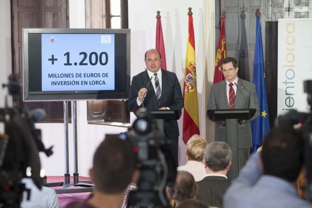 Pedro Antonio Sánchez: 'Mantenemos un compromiso intacto, firme y contundente con la recuperación definitiva de Lorca'