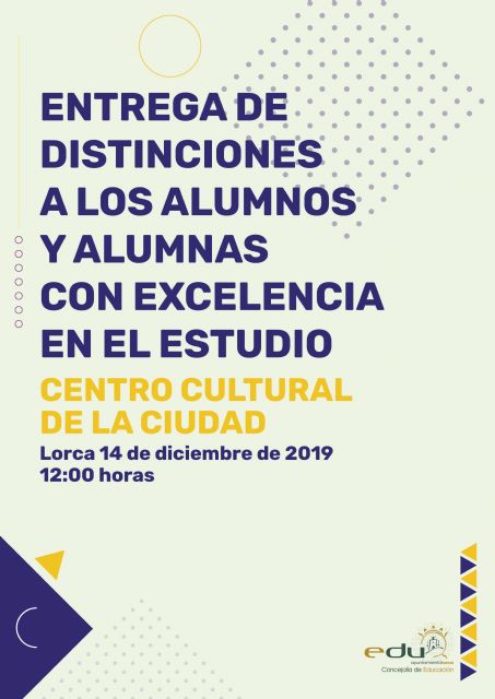 Un total de 116 alumnos de Bachillerato recibirán, este próximo sábado, una distinción por la excelencia en el estudio