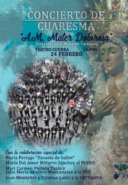 La A. M. Mater Dolorosa prepara una nueva edición de su ya tradicional Concierto de Cuaresma