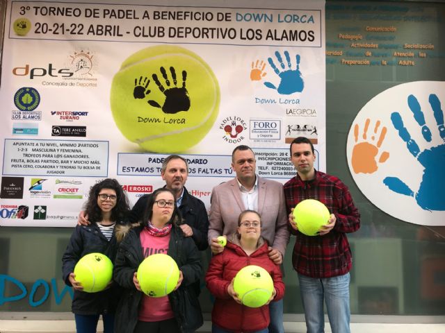 La Asociación 'Down Lorca' organiza para los días 20, 21 y 22 de abril su III Torneo de Pádel Benéfico en el Club de Tenis 'Los Álamos'
