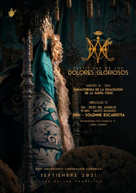 El Paso Azul conmemora la festividad de los Dolores Gloriosos y el XXIV Aniversario de la Coronación Canónica de la Santísima Virgen de los Dolores