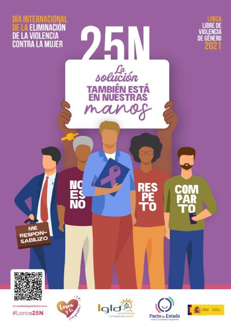 El Ayuntamiento de Lorca conmemora el Día Internacional de la Eliminación de la Violencia Contra la Mujer, 25N, con una programación compuesta por más=e una treintena de actos