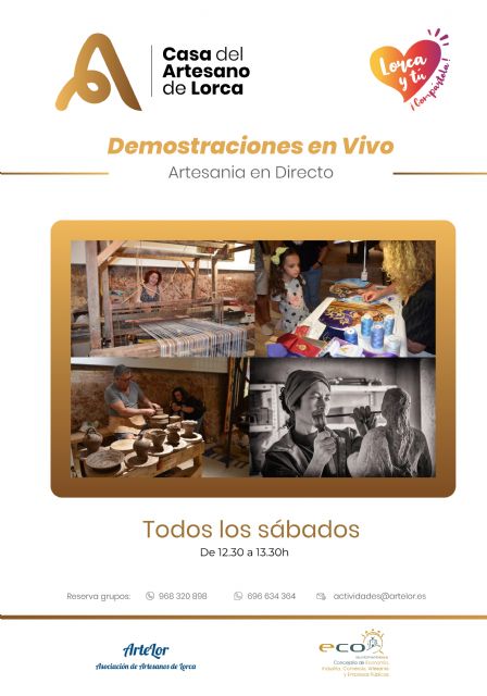 Nace la nueva web de Artelor y se presentan nuevas demostraciones artesanas en vivo en la Casa del Artesano de Lorca
