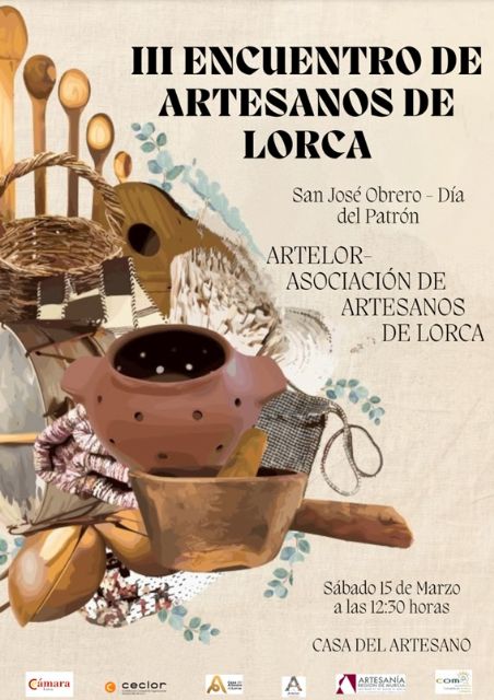 Los artesanos de Lorca celebran la festividad de su patrón, San José Obrero, con un encuentro abierto al público en la Casa del Artesano
