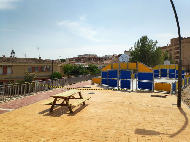 La Comunidad concluye las obras de la nueva pista polideportiva del barrio lorquino de Cristo Rey