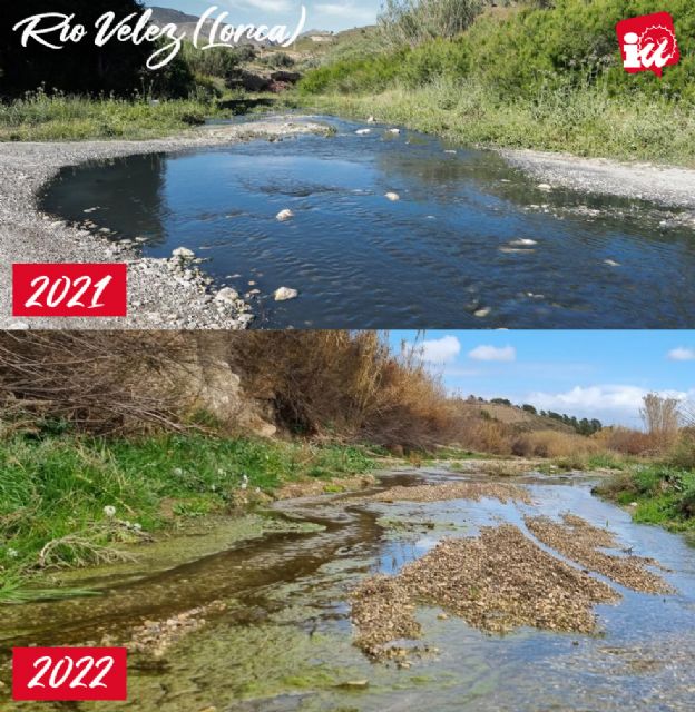 IU-Verdes Lorca anuncia una mejora la calidad del agua del río Vélez pero alerta de indicadores de contaminación biológica