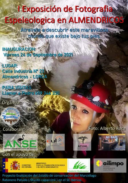 El Ayuntamiento colabora en la ‘I Exposición de fotografía espeleológica en Almendricos’