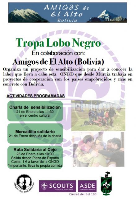 El Grupo Scout Ciudad del Sol conoce el proyecto de cooperación internacional de El Alto de Bolivia