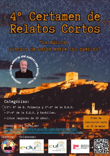 Llega a Lorca una nueva edición de Certamen de Relatos Cortos en homenaje José Alberto Lario